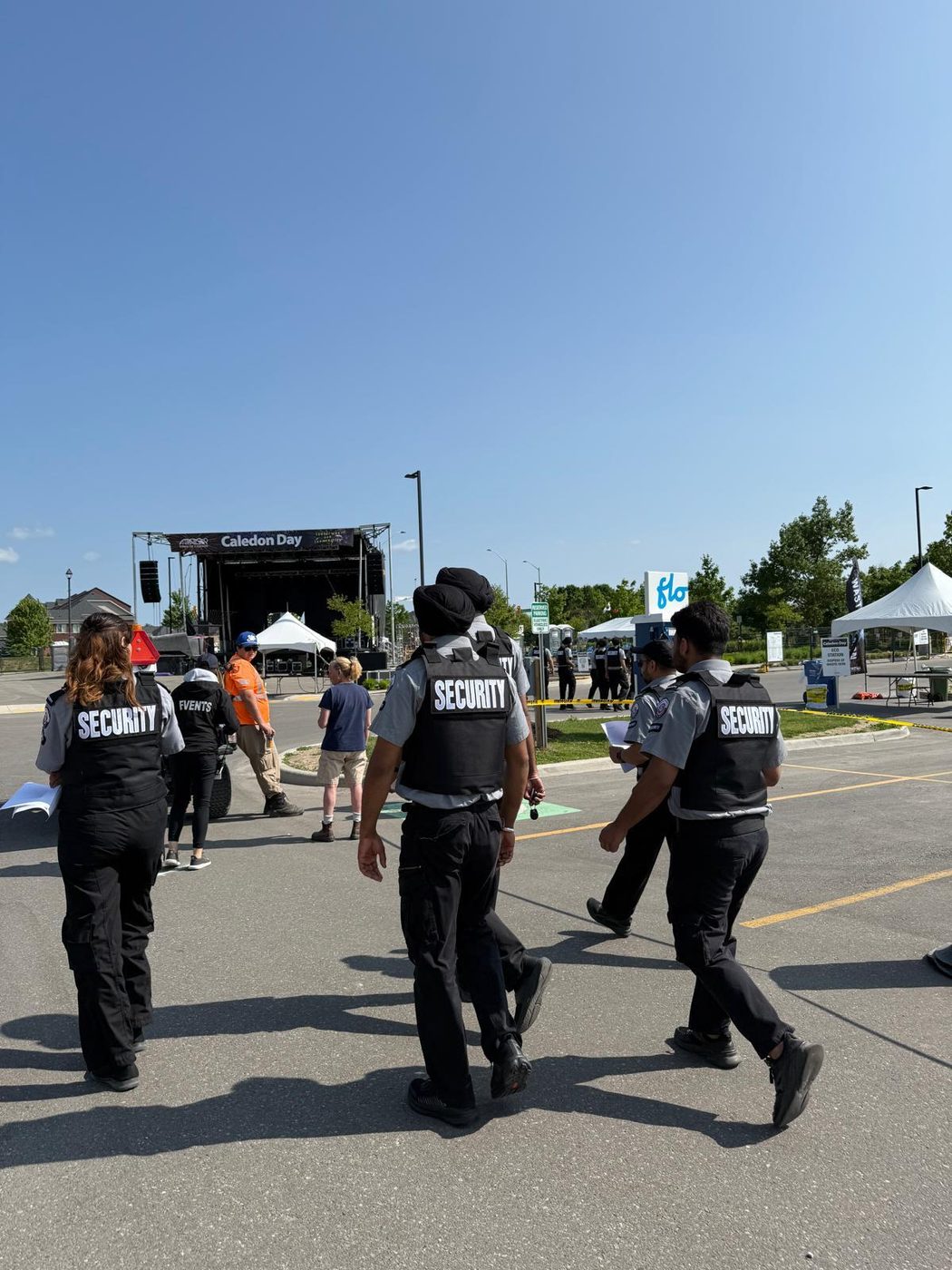 G Force Security guards patrolling an event