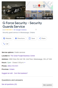 G Force Google Business Profile
