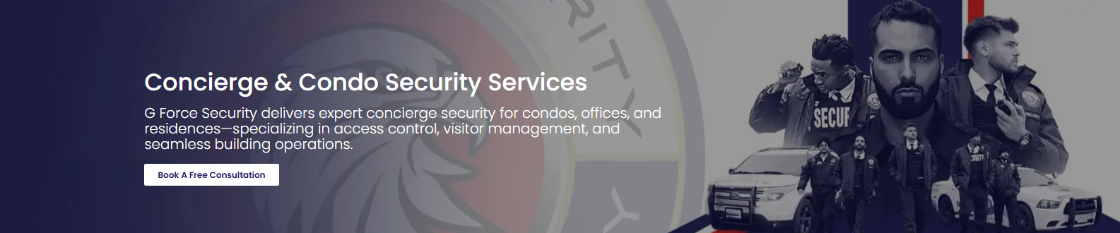 Concierge security professional managing reception and visitor access.