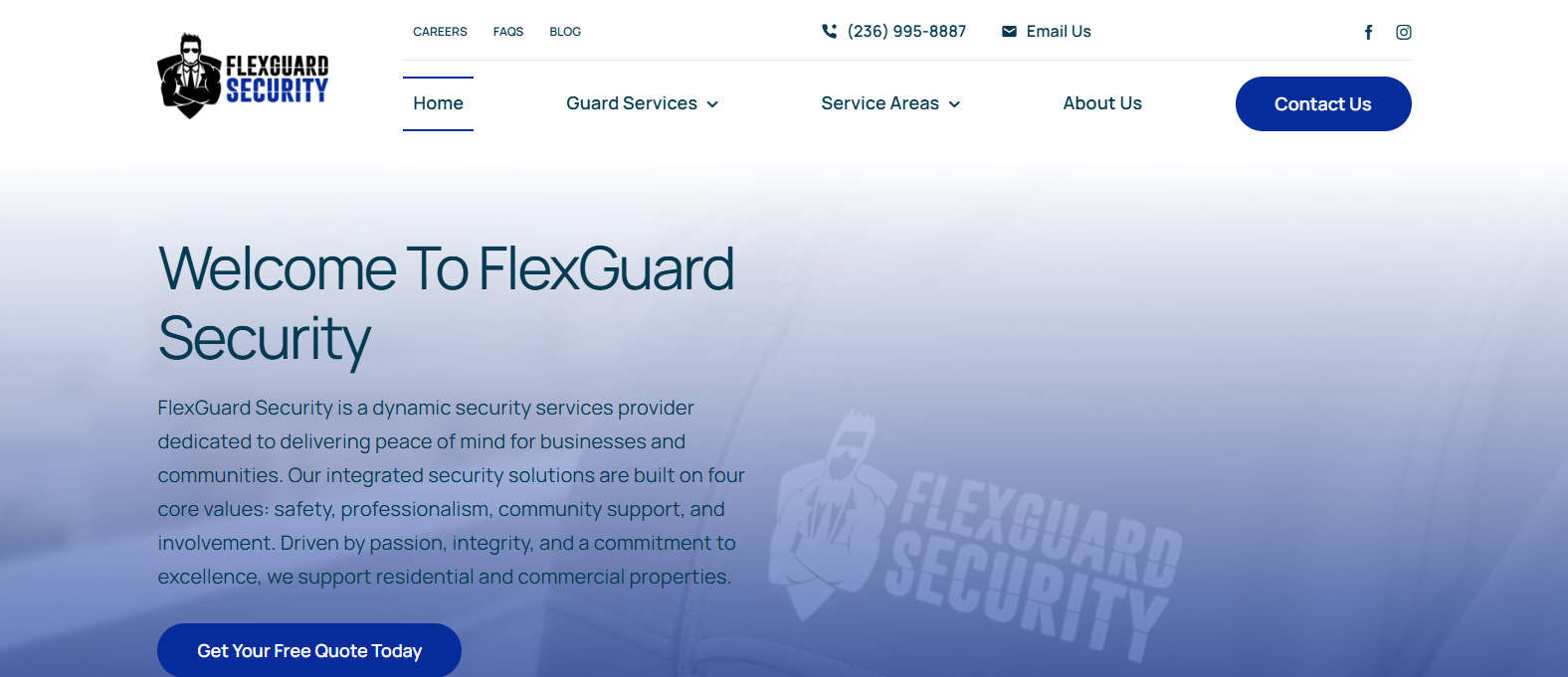 FlexGuard Security Corp. providing on-site guards, patrols, and access control.