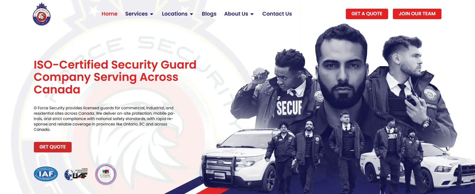 G Force Security offering a security consultation and quote in Vancouver.