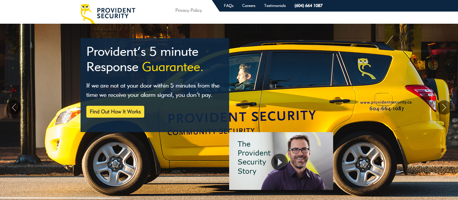 Provident Security providing guards, mobile patrols, and access control.